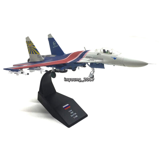 1:100 1987 Sukhoi SU-27 Flanker Plane Model Diecast Military Airplane Model