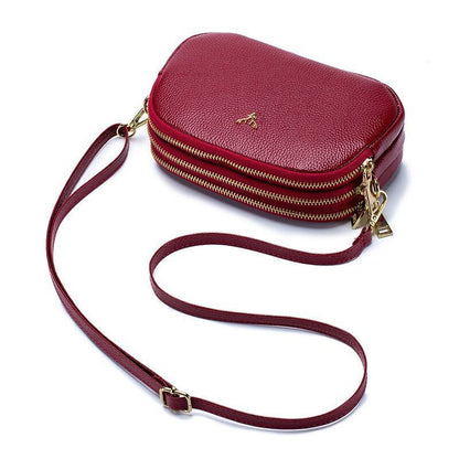 Casual Crossbody Bag Retro Shoulder Bag Flap Cow Leather Messenger Bags Handbags