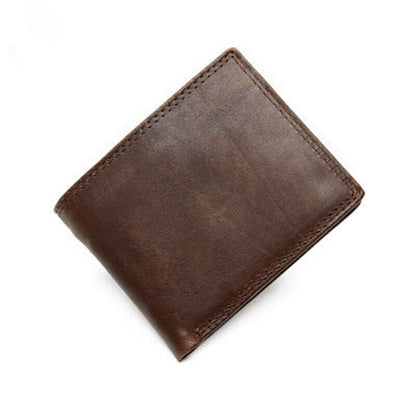 Men's Genuine Leather Wallet Multi-card Clamps Purse Cash Clip Card & ID Holders