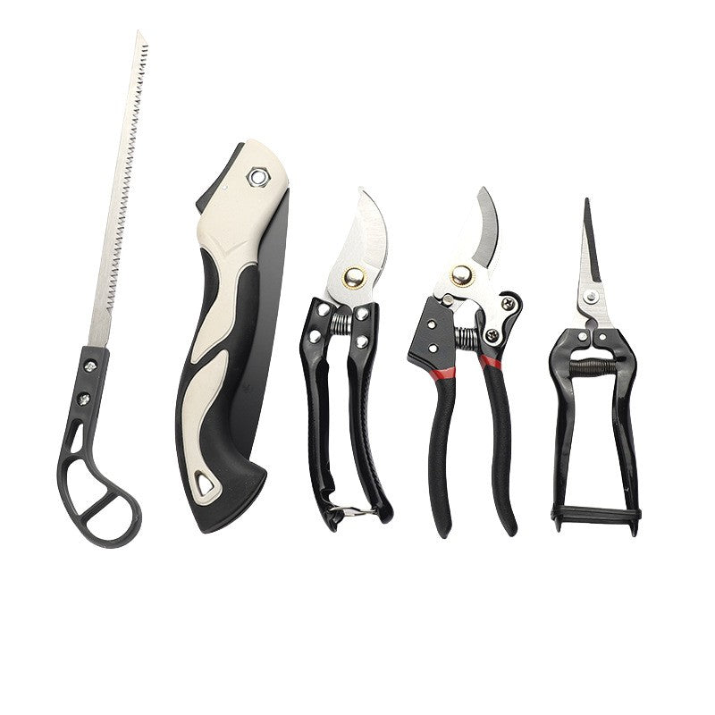 Gardening five-piece set of flower pruning scissors folding saw tool box USA