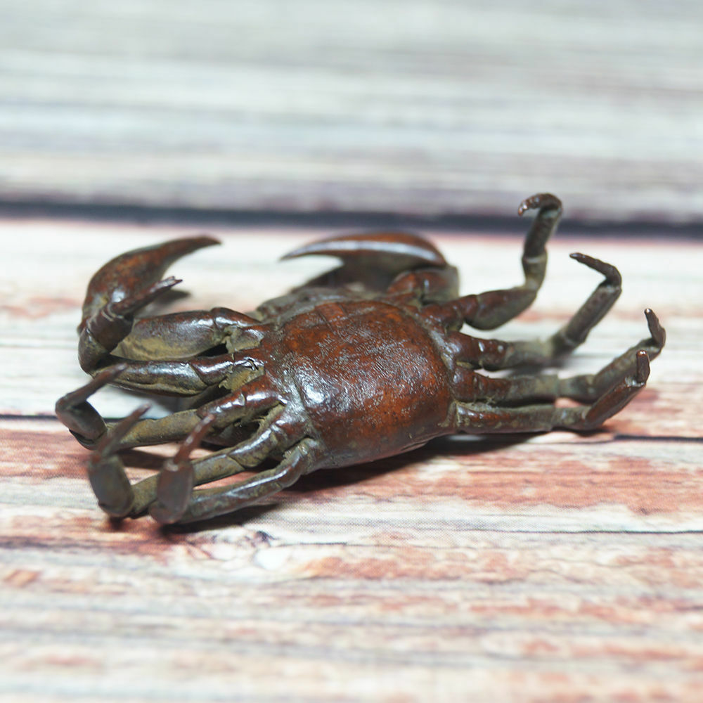 Solid Purple Brass Crab Fortune Tea Pet Tea Ornaments Japanese Cover Tray