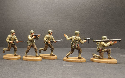 1/72 5Pcs World War II US Infantry Soldier Model