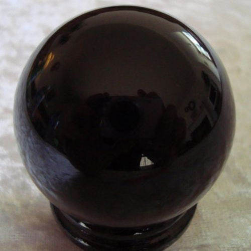 50-100MM Natural Black Obsidian Sphere Large Crystal Ball Healing Stone STAND