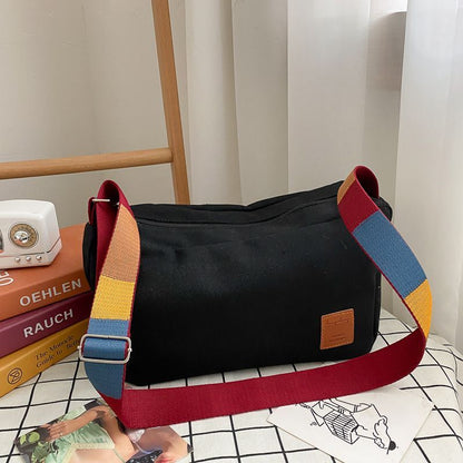 Canvas Shoulder Bag Big Capacity Women Messenger Bag Female Crossbody Bags Solid