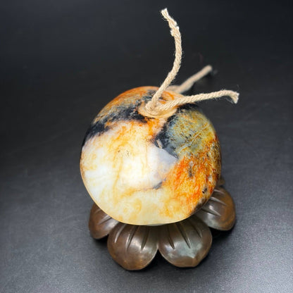 Chinese Natural Hetian Jade Hand-carved Exquisite Tortoise Shell Pendant 31161