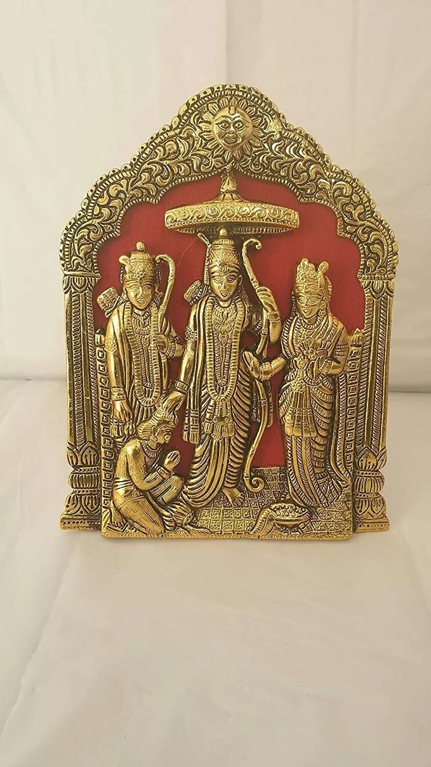 Metal God Lord Ram Darbar Idol Home Decor Statue Sculpture 9 inches