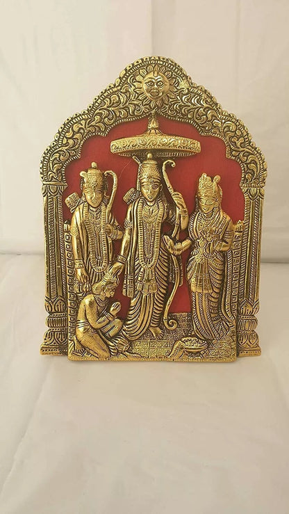Metal God Lord Ram Darbar Idol Home Decor Statue Sculpture 9 inches
