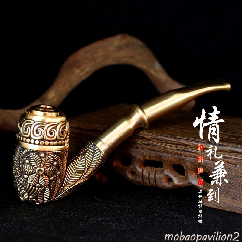 Pure Copper Big Pot Mouth Pipe Can Smoke Dry Tobacco Coarse Tobacco&fine Tobacco