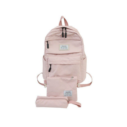 3 PCS/ SET Fashion Backpack Women Backpack School Student Shoulder Bag Traveling