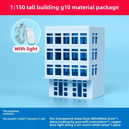 1/150 Building Model City Road Building DIY Scene Display Model Gifts