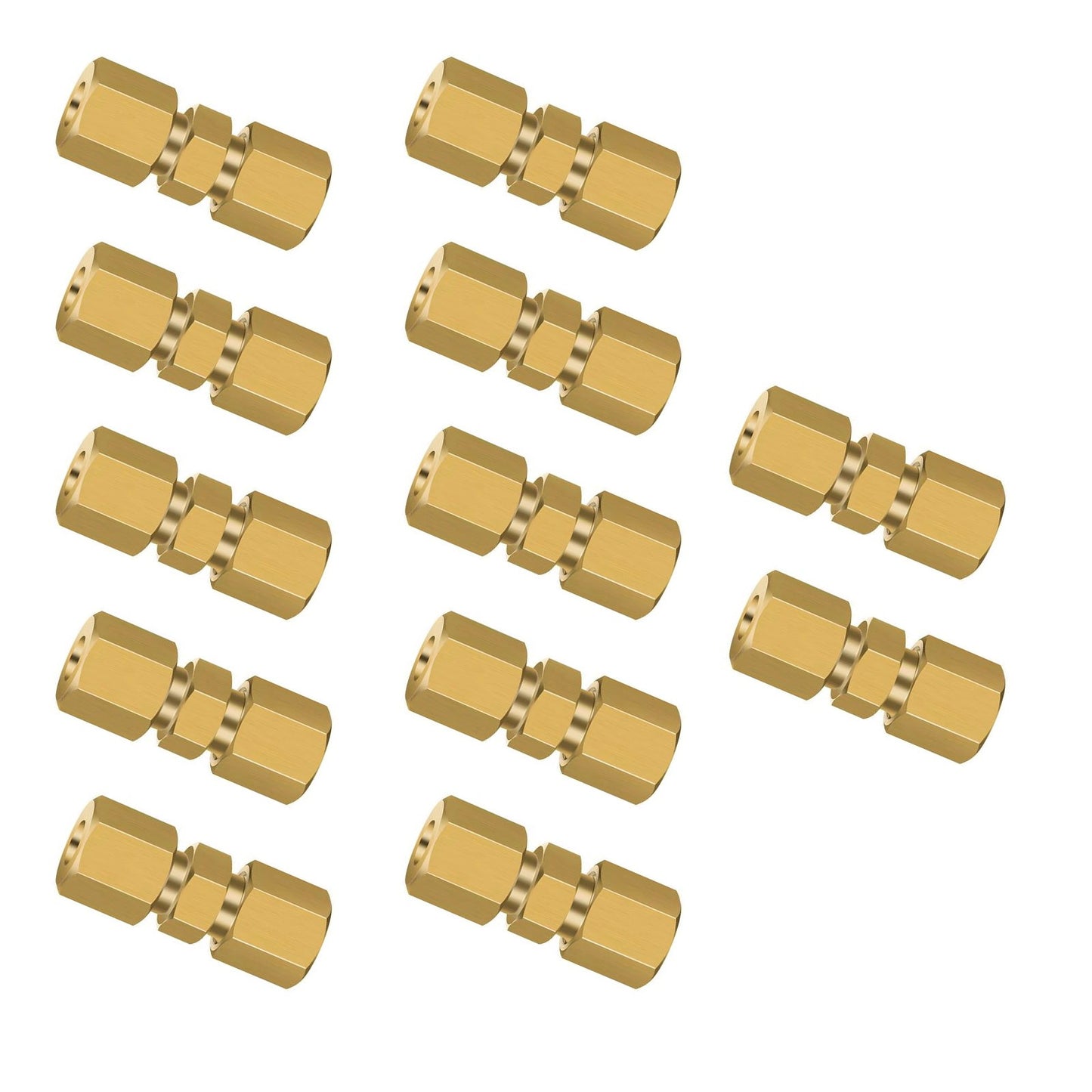 Straight Brake Line Compression Fitting Union Fits 3/16in or 4.75mm tubes