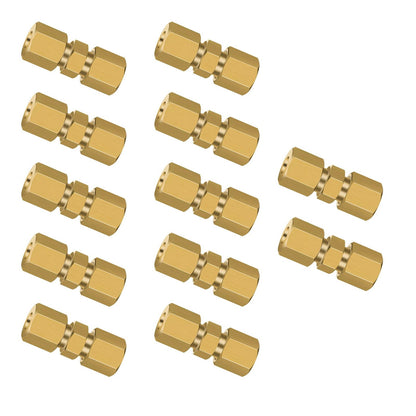 Straight Brake Line Compression Fitting Union Fits 3/16in or 4.75mm tubes