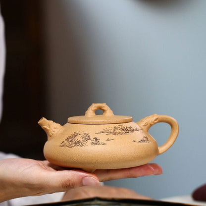 Handmade Tea Pot Marked Creative Shipiao Pot Master Yixing Zisha Duan Clay Pot