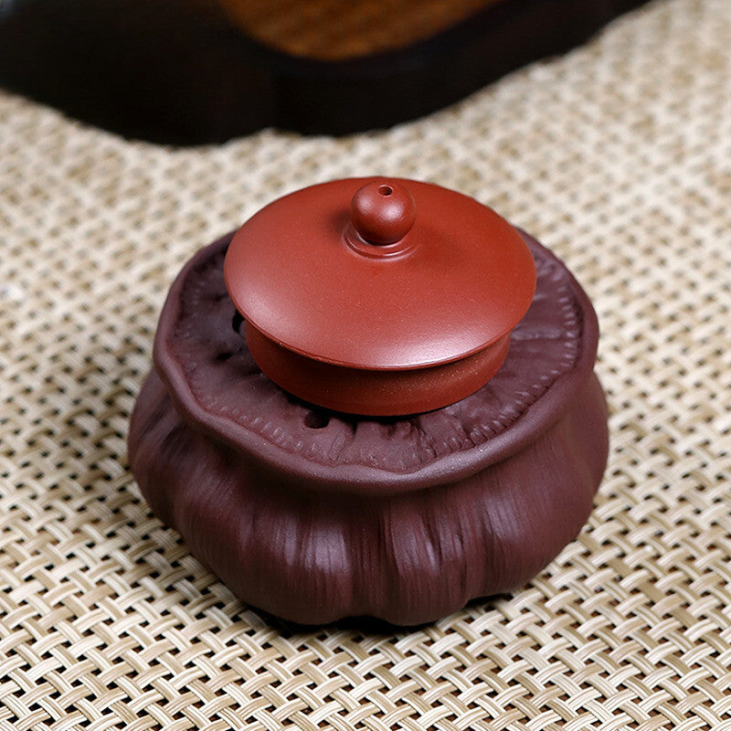 Purple Clay Tea Tray Tea Set Tea Set Decorated Purple Clay Lotus Heart Set