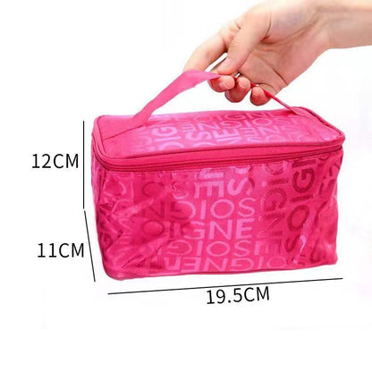 Square Cosmetics Storage Bags Travel Pouch Toiletries Organizer S/M/L Polyester