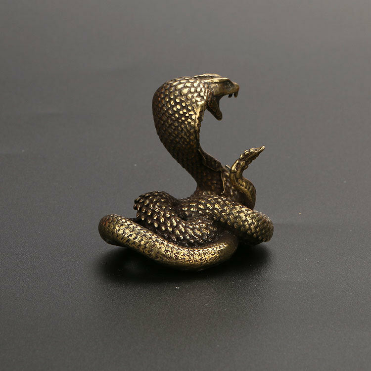 Pure Copper Zodiac Snake Creative Decorations Cobra Antique Play Bronze Tea Pet