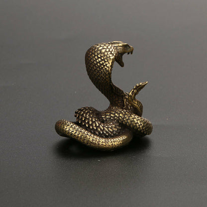 Pure Copper Zodiac Snake Creative Decorations Cobra Antique Play Bronze Tea Pet