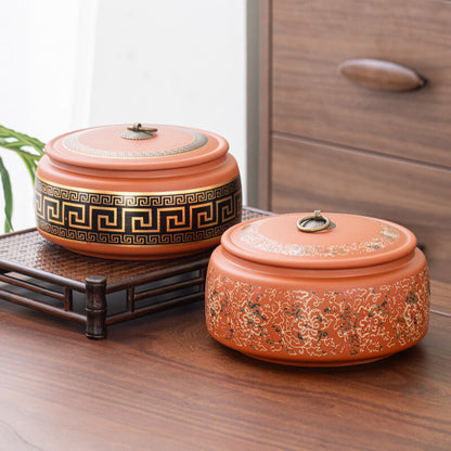 Sealed Tea Canister With Lid Small Yixing Zisha Purple Clay Jar For Loose Tea