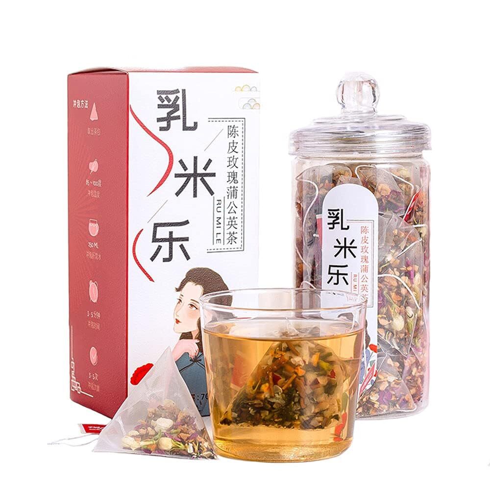 Orange Peel Rose Dandelion Tea Bags,Jasmine Red Date Floral Tea 70g (20bags)