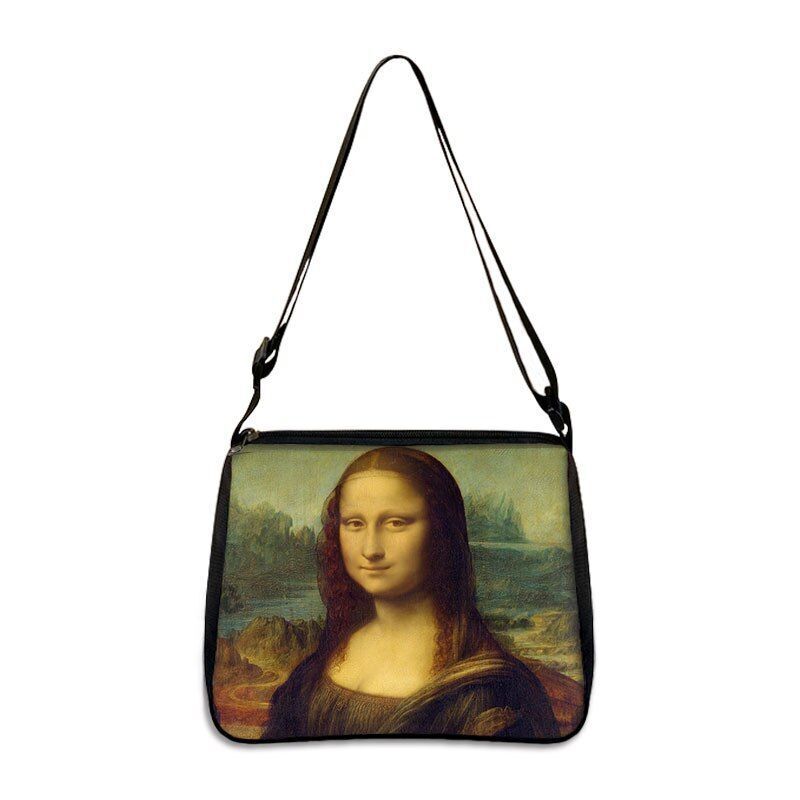 Famous Paintings Handbag Women Shoulder Bags Shopping Bag Canvas Pouch Zipper