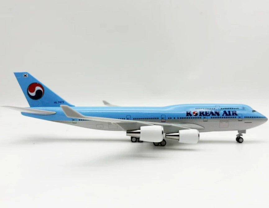 30CM KOREAN BOEING 747-400 Passenger Airplane Landing Gear Resin Aircraft Model