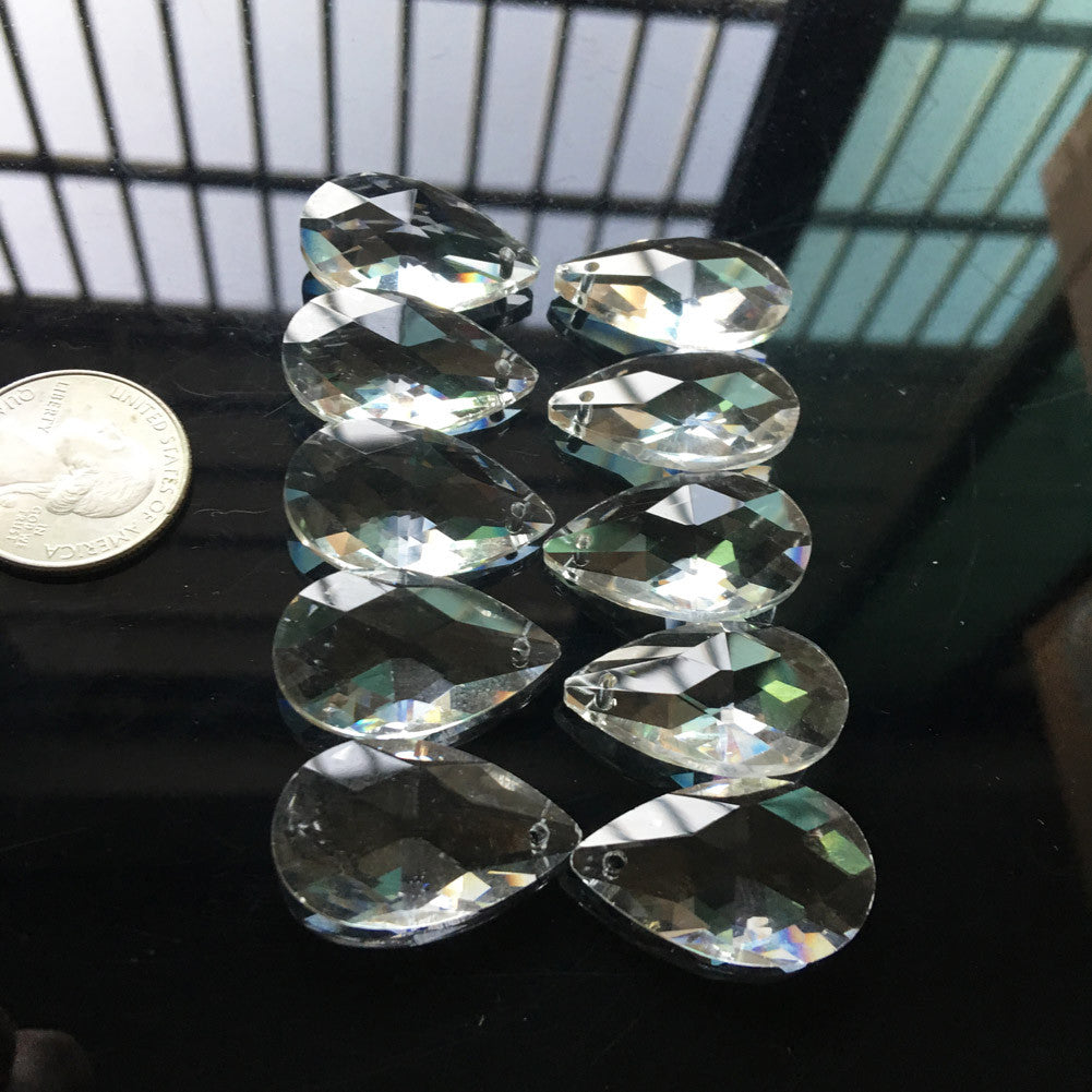 10PC 28MM Clear Angel Tear Crystal Suncatcher Austrian Crystal Chandelier Lamp