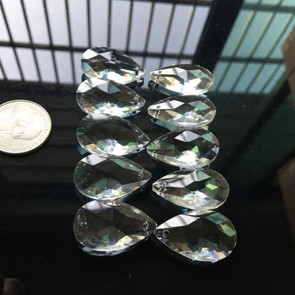 10PC 28MM Clear Angel Tear Crystal Suncatcher Austrian Crystal Chandelier Lamp