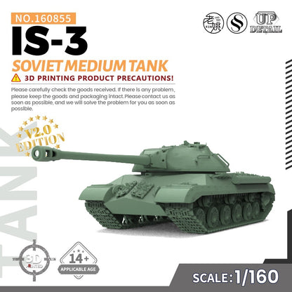 SSMODEL SS160855 1/160 Military Model Kit Soviet IS-3 Medium Tank