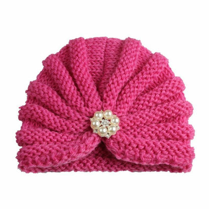 Baby Hat Knitted Winter Girls Bonnet Beanie Turban Newborn Cap Boys Accessories