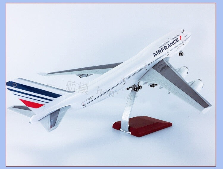 47CM 1:150 AIR FRANCE BOEING 747-400 Plane Landing Gears Resin Aircraft Model