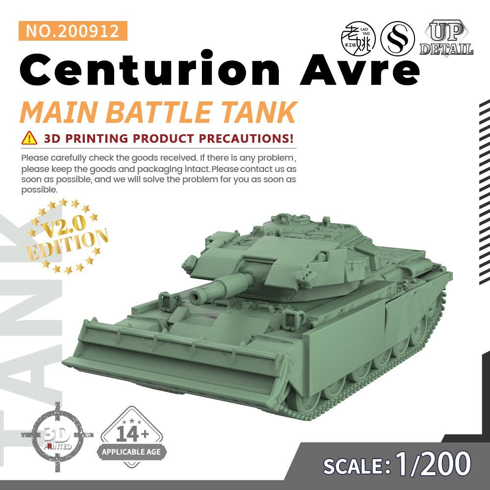 SS200912 1/200 Military Model Kit Britain Centurion Avre Main Battle Tank