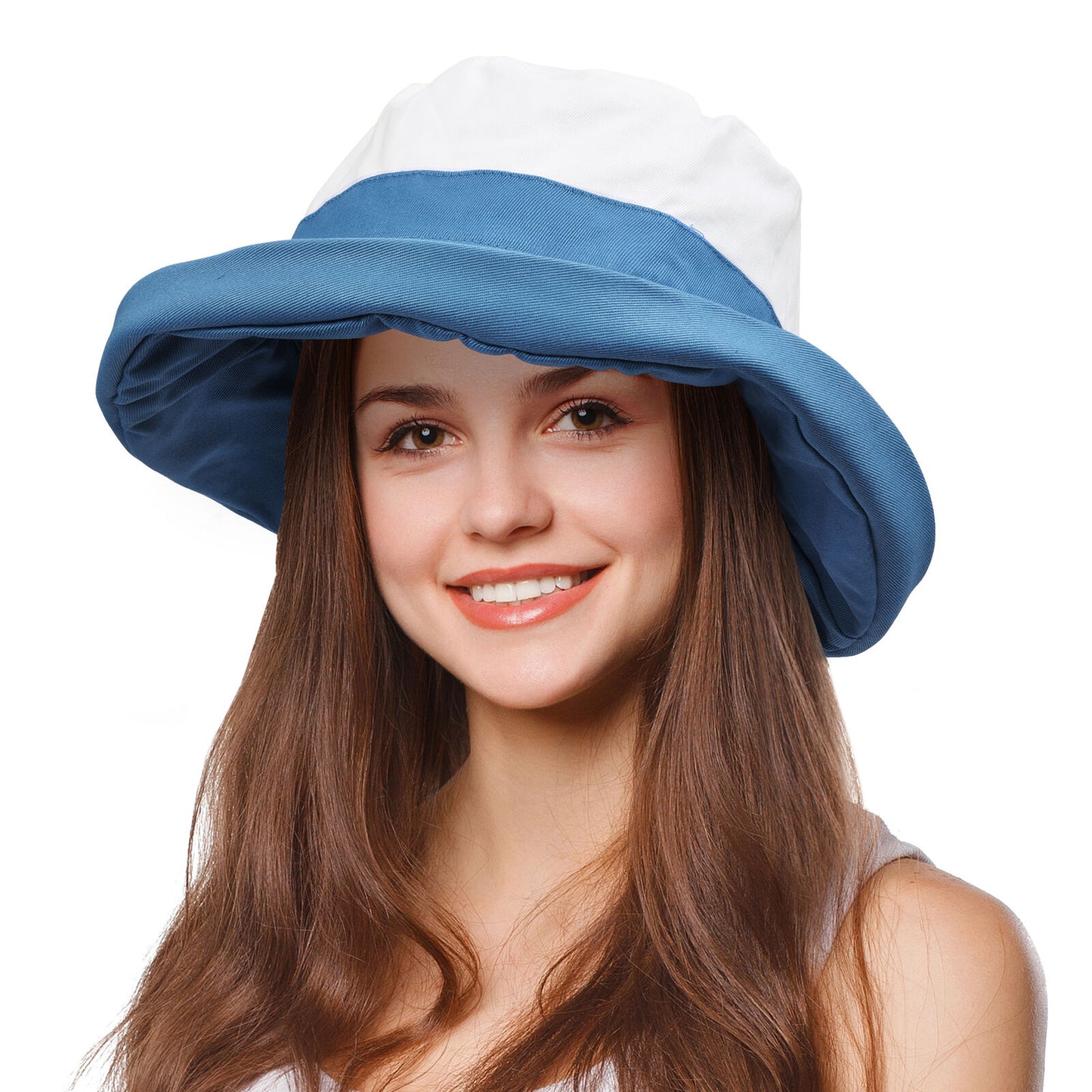 Men Women Wide Brim Sun Hat Breathable Bucket Cap UV Protection Summer Fishing