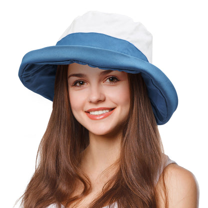 Men Women Wide Brim Sun Hat Breathable Bucket Cap UV Protection Summer Fishing