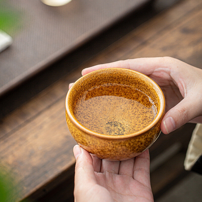 Crude Pottery Tea Cup Ceramic Personal Cup Chinese Kungfu Tea Cup Master Cup New