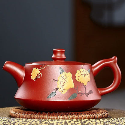 150ml Peony Purple Clay Pot Dahongpao Handmade Teapot Travel Tea Set Home Kettle