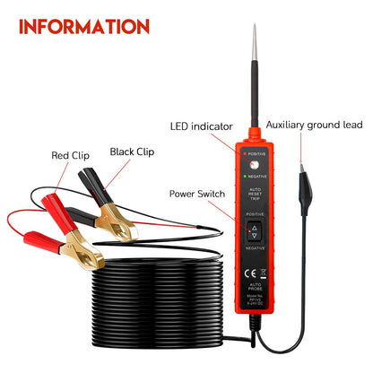DC 6-24V Power Probe Car Automotive Electric Circuit Tester Checking Tools