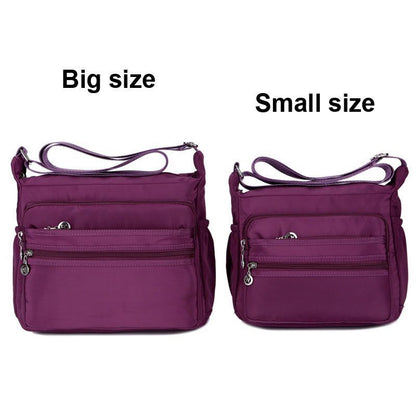 Messenger Bag Waterproof Nylon Shoulder Bags Travel Crossbody Purse 26*9*22 CM