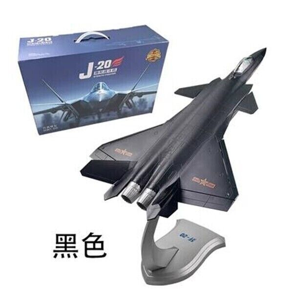 1:60 35CM J-20 Stealth Fighter Plane Diecast Military Aircraft Airplane Model