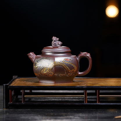 Dragon Color-changing Nature Zisha Teapot Make Tea Pot Chinese Tea Set Handmade