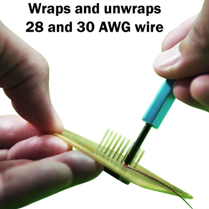 Wire Wrap Tool for 30-Gauge Wire - Strips, Wraps, and Unwraps