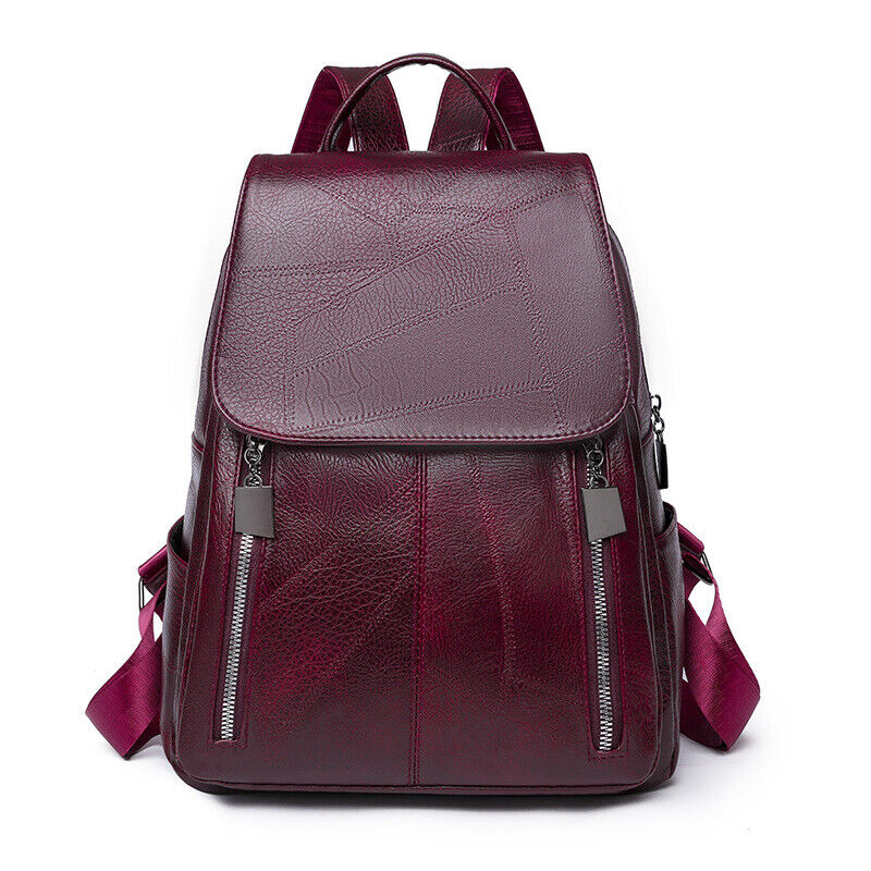 CELELA Soft Leather Backpack Women's Street Trend Wear Resistant Travel Bag