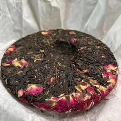 200g Yunnan Classic Rose Flower Tea Cake Dianhong Fragrant Sweet Beauty Tea