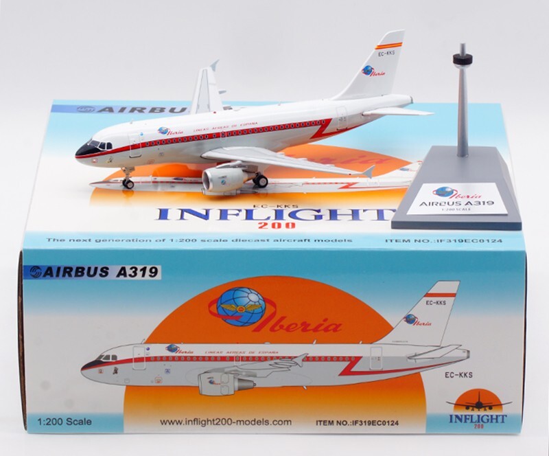 1:200 InFlight Iberia AIRBUS A319 Passenger Airplane Diecast Aircraft Model