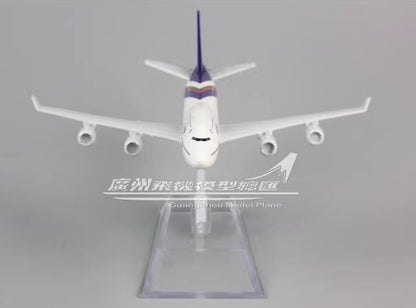 16CM Thai Boeing 747-400 Passenger Plane Diecast Airplane Metal Aircraft Model
