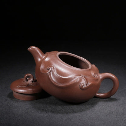 Chinese Yixing Zisha Clay Handmade Exquisite Teapot （彩带 底款：蒋蓉）