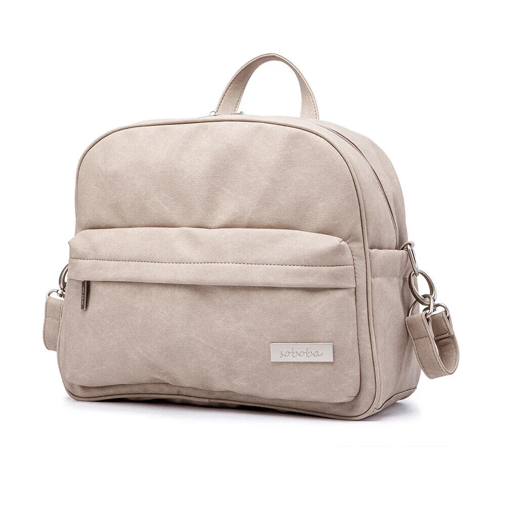 Solid Fashion Diaper Backpack Nappy Changing Bag for Mother Stylish Diaper Bags