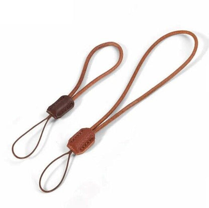 Car Keychain Genuine Leather Metal Manual Weaving Retro Rope Phone Case Lanyards