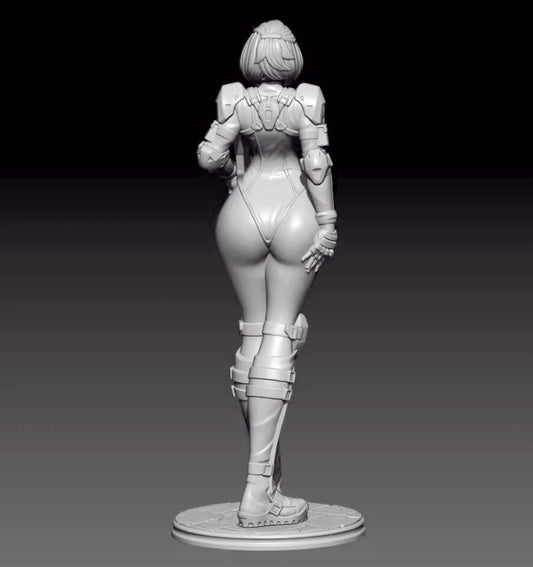 1/24 resin figure model 3D printing of fantasy female soldiers unassembled