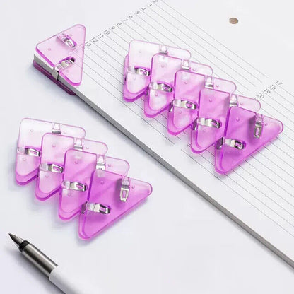 10 PCS Triangle Paper Clips Durable Paper Clamps Protect Book Corner for Student