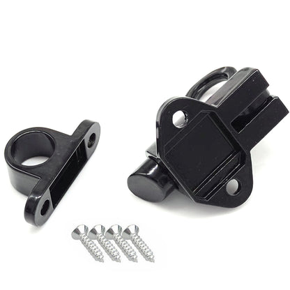 Black Aluminium Alloy Spring Door Lock with Automatic Locking Mechanism A